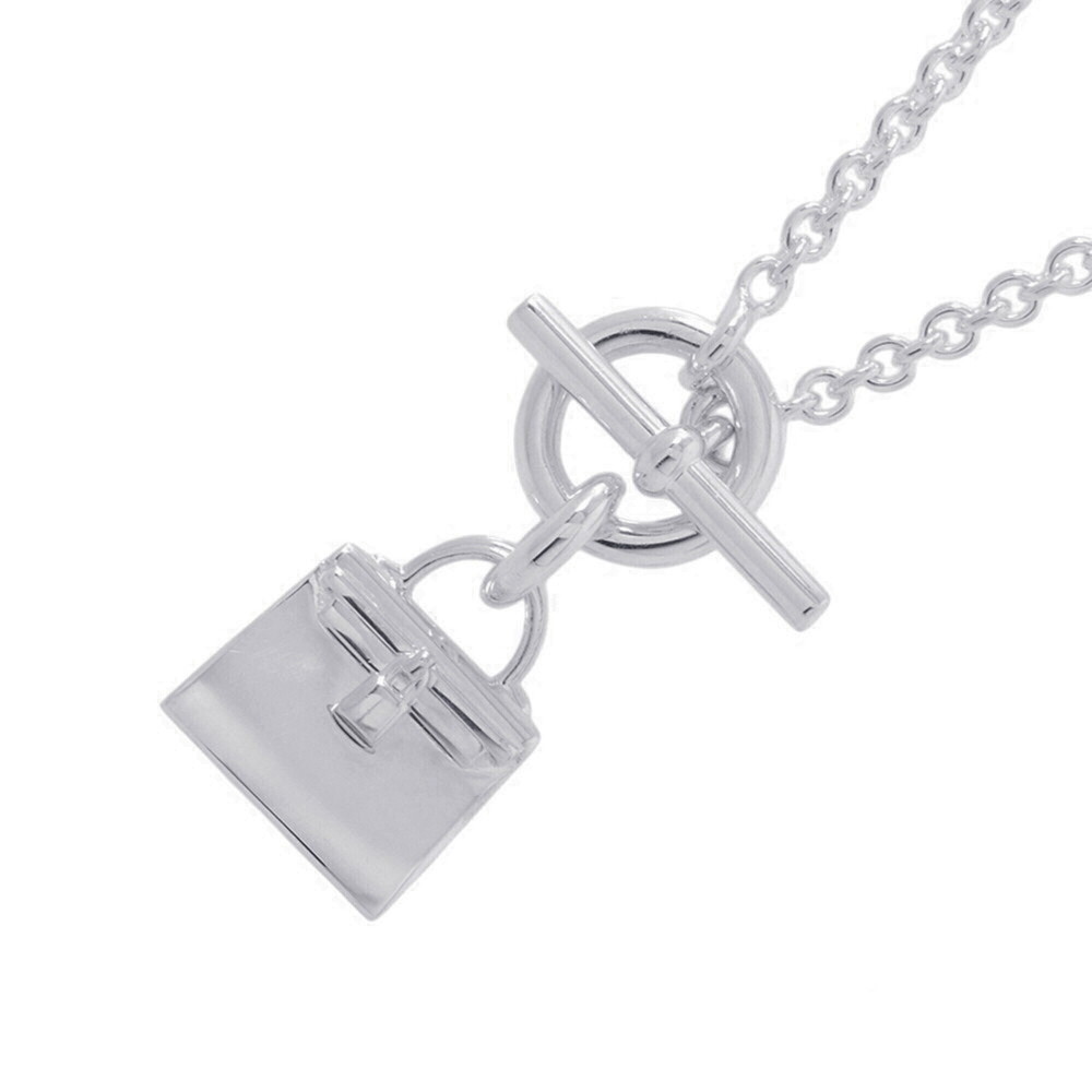 Hermes Amulette Kelly Necklace, SV925 Silver, HERMES Pendant,